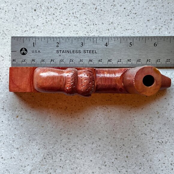 Antique Handcrafted catlinite Stone Buffalo T-Pipe Native American Sculpture - Picture 6 of 11